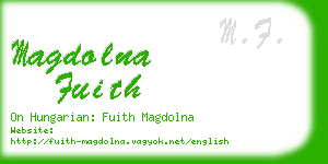 magdolna fuith business card